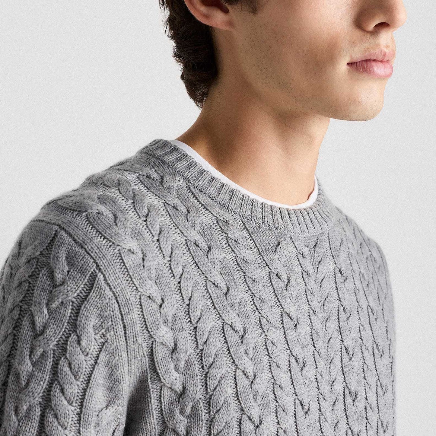 Custom Quince Australian Merino Wool Cable Crewneck Sweater - Corporate Gifts
