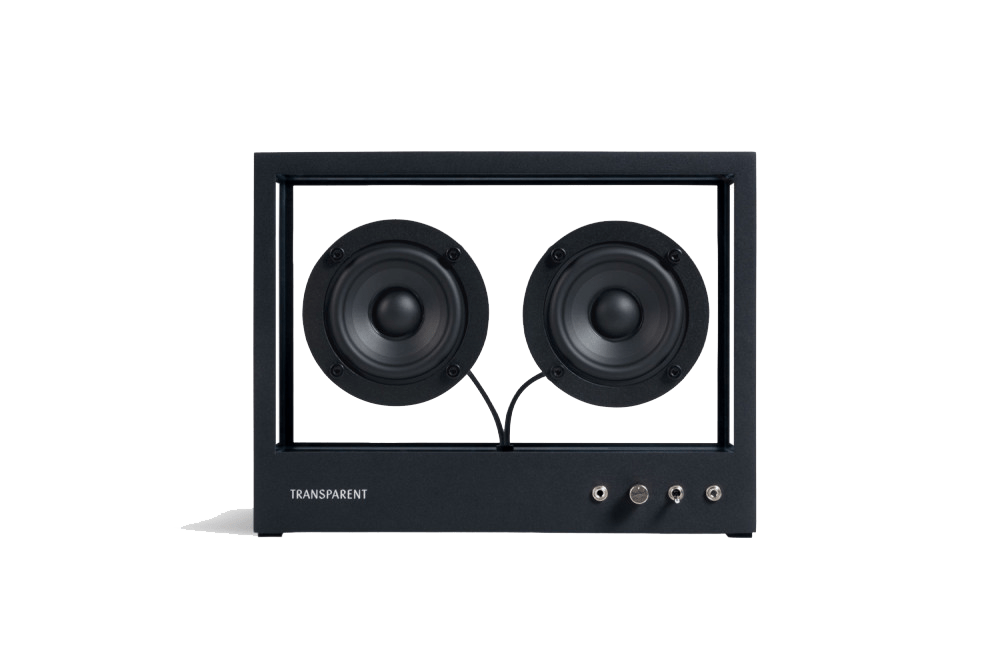 スピーカー・ウーファー Small Transparent Speaker Black transparent-mini-speaker-black