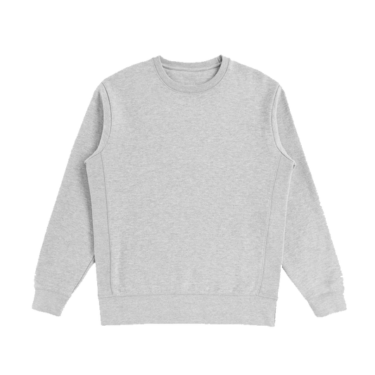 Heather Grey / XS Custom Original Favorites Heavyweight Organic Brushed Cotton Crewneck Sweatshirt - Corporate Gifts