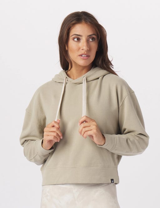 Linen / XS Custom Glyder Vintage Oversized Cropped Hoodie - Corporate Gifts