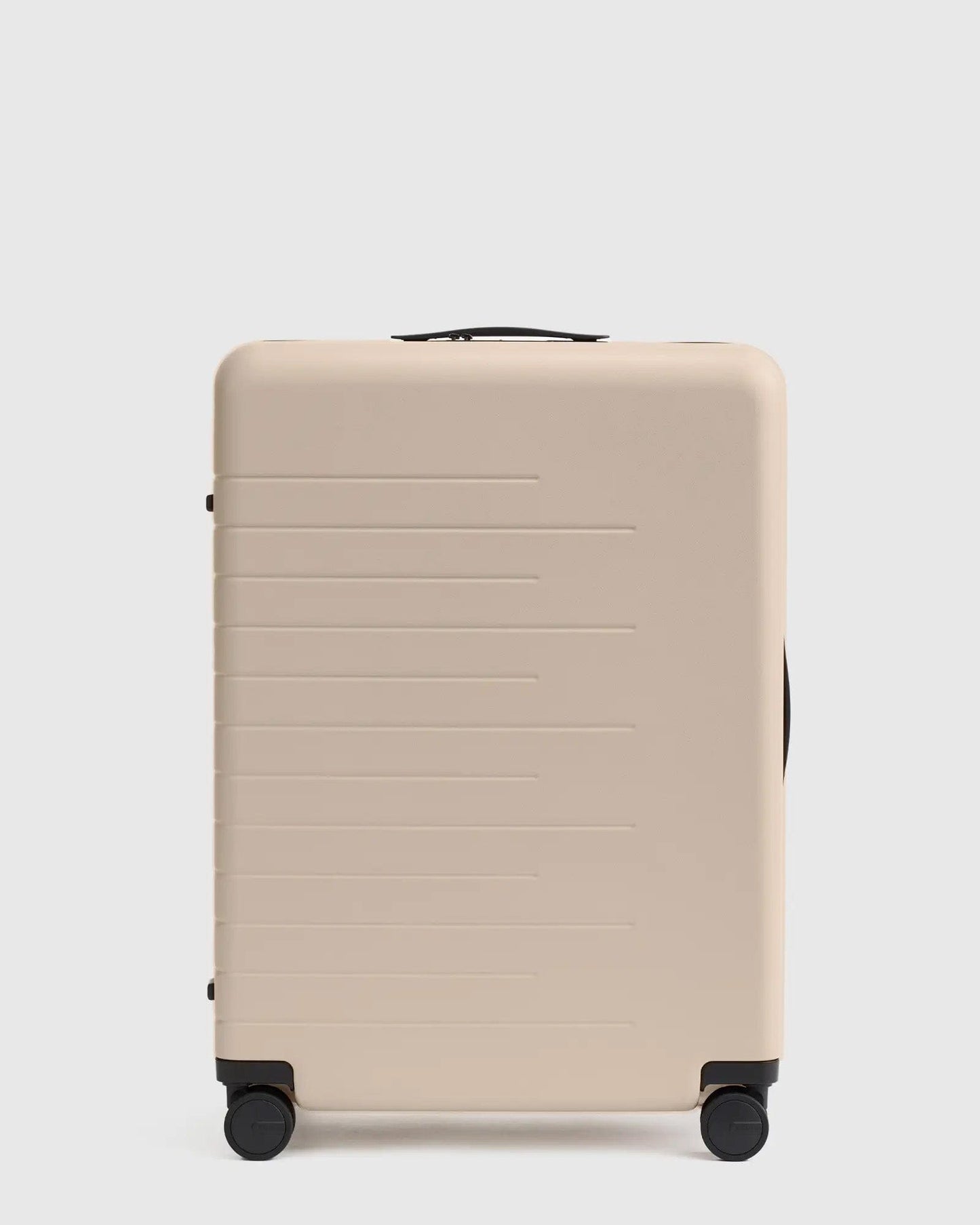 Tan Custom Check-In Hard Shell Suitcase