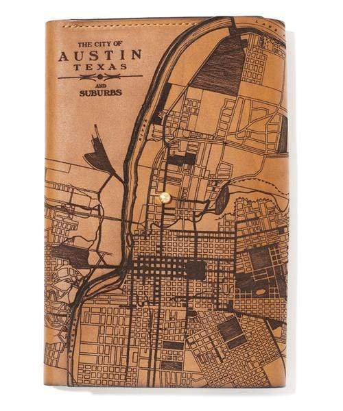 Austin Custom Leather Map Journals