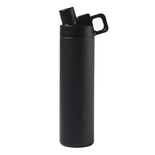 Black Custom MiiR Vacuum Insulated Wide Mouth Hatchback Chug Lid Bottle - 20 Oz. - Available Late June