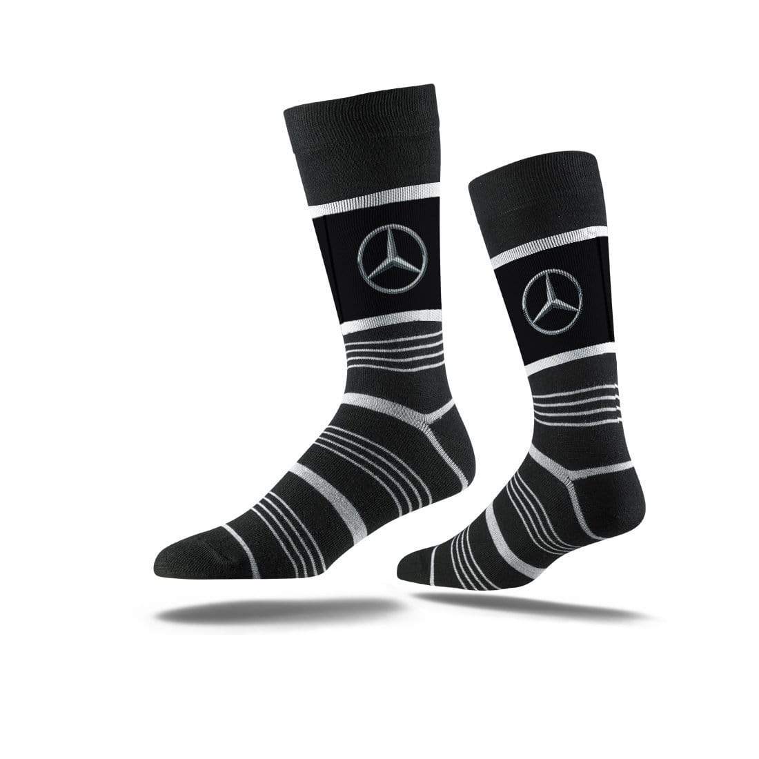 Black Striped Custom Custom Printed Business Sock