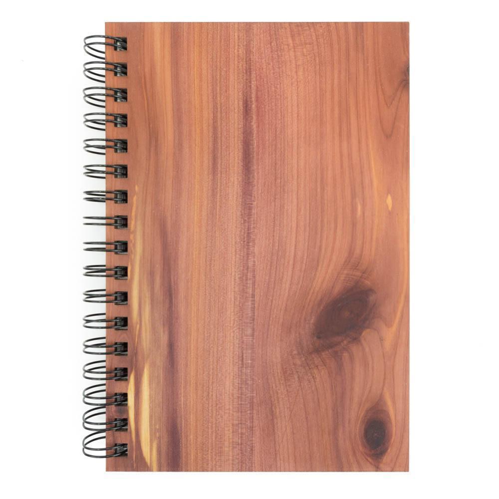Cedar / Lined Custom Classic Wood Spiral Journal