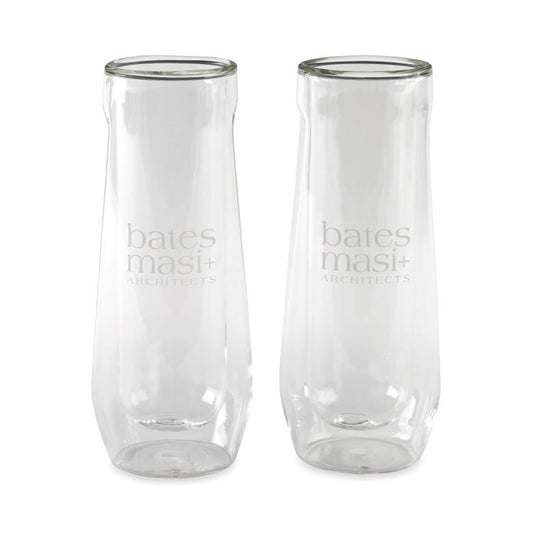 Custom CORKCICLE® Flute Glass Set (2) - Corporate Gifts