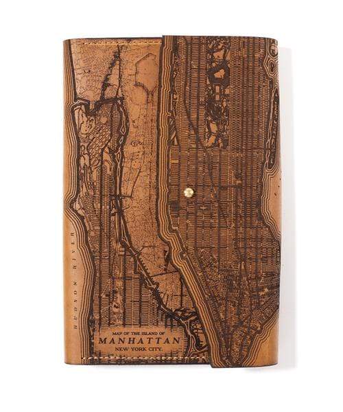 Manhattan Custom Leather Map Journals