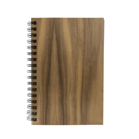Walnut / Lined Custom Classic Wood Spiral Journal