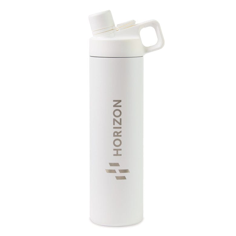 White Custom MiiR Vacuum Insulated Wide Mouth Hatchback Chug Lid Bottle - 20 Oz. - Available Late June