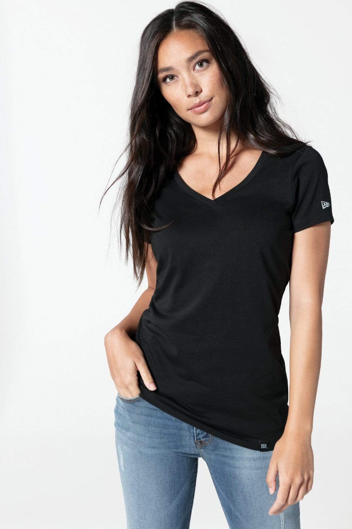 Custom New Era Ladies Heritage Blend V-Neck Tee - Corporate Gifts