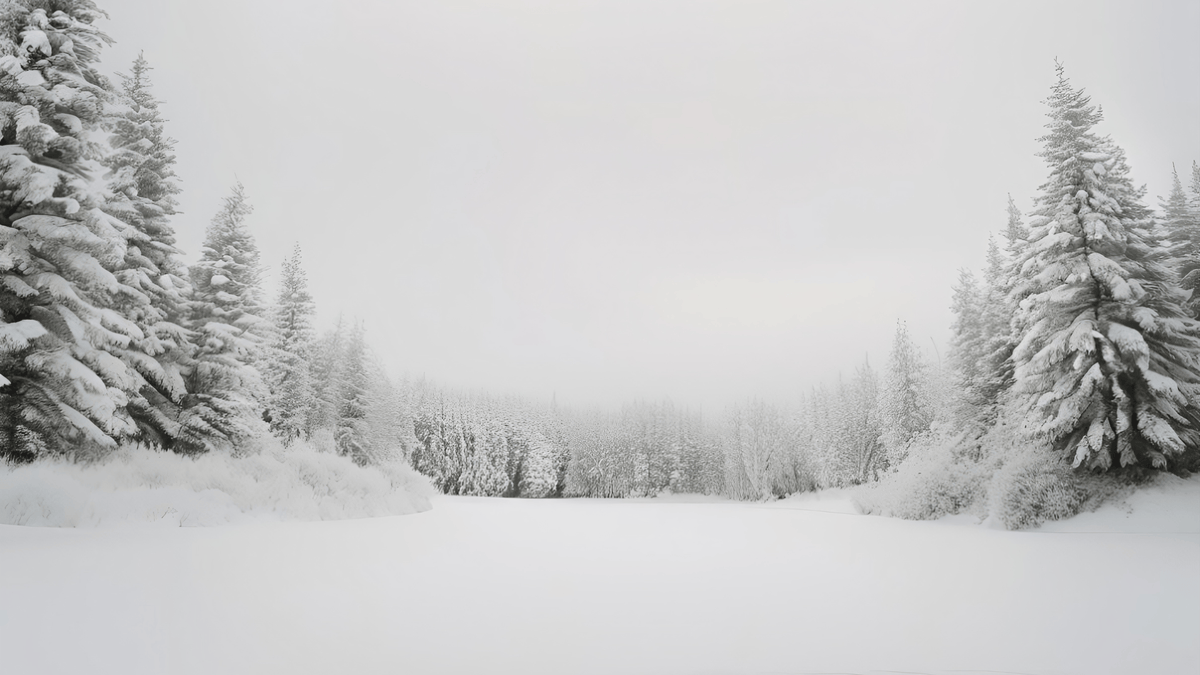 snowy background with trees