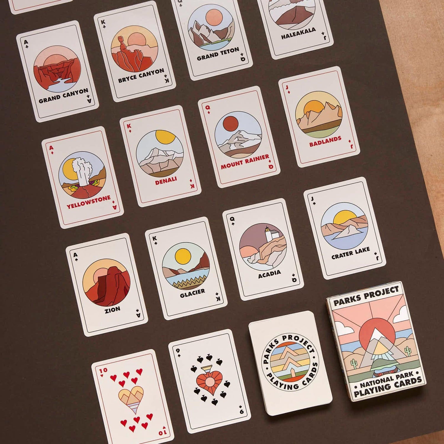 Custom Minimalist National Park Playing Cards