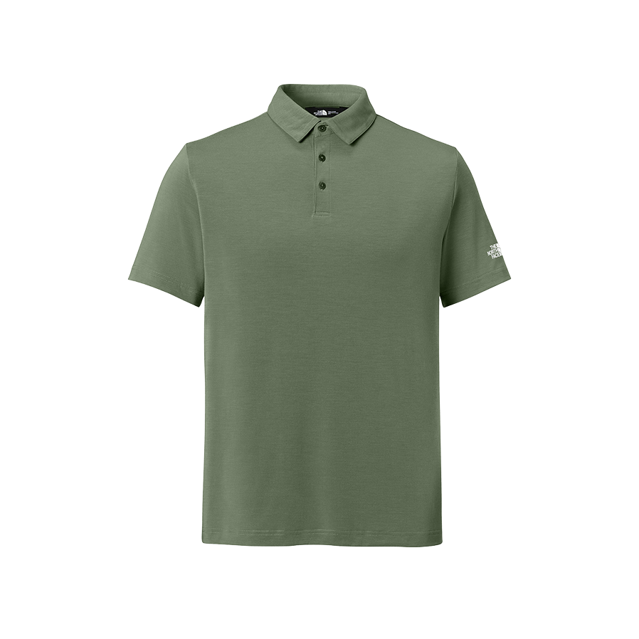 Bark Mist Green / S Custom The North Face Men's Cayon Crest Polo - Corporate Gifts