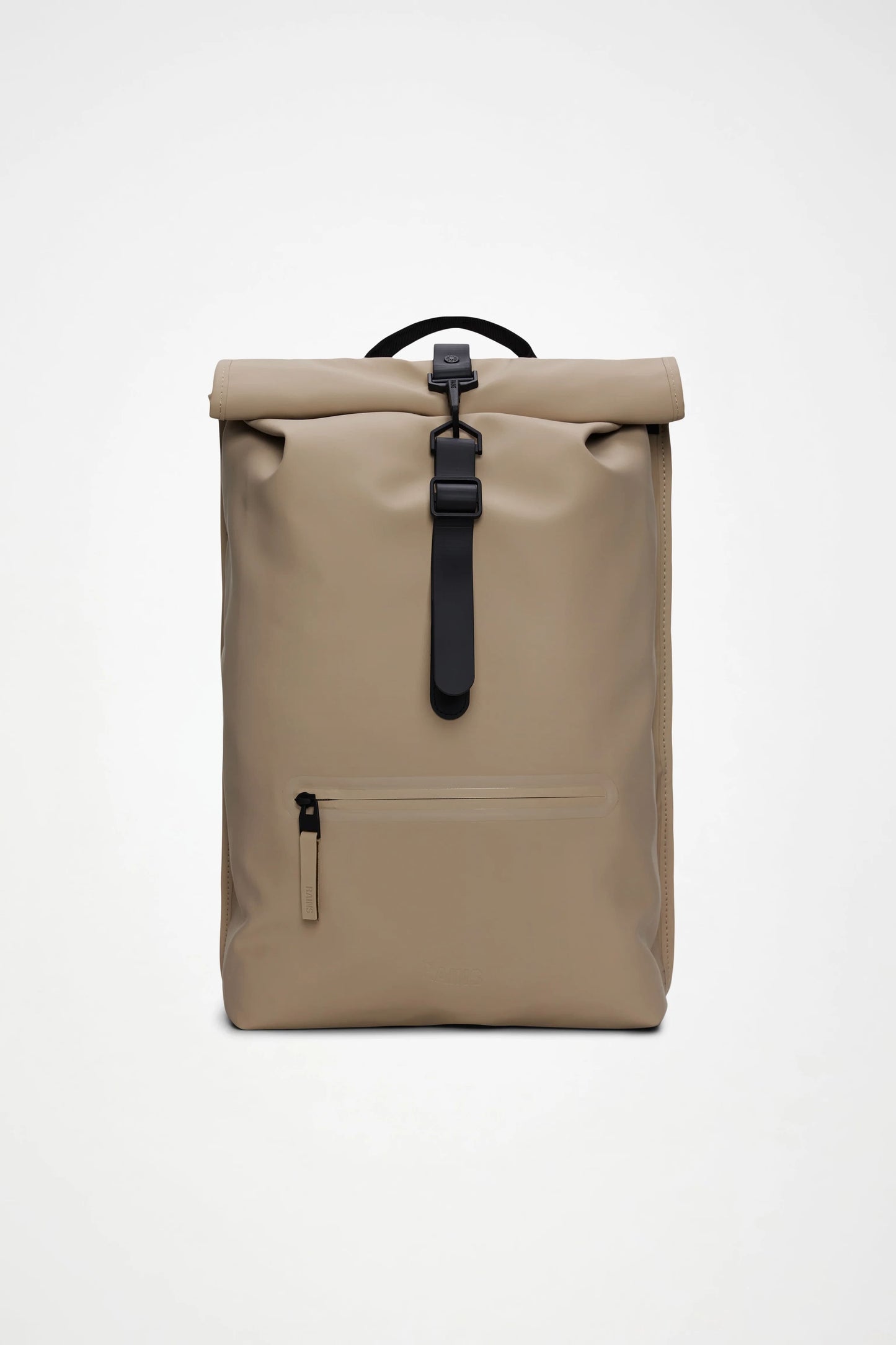 Beige Custom RAINS Rolltop Rucksack - Corporate Gifts