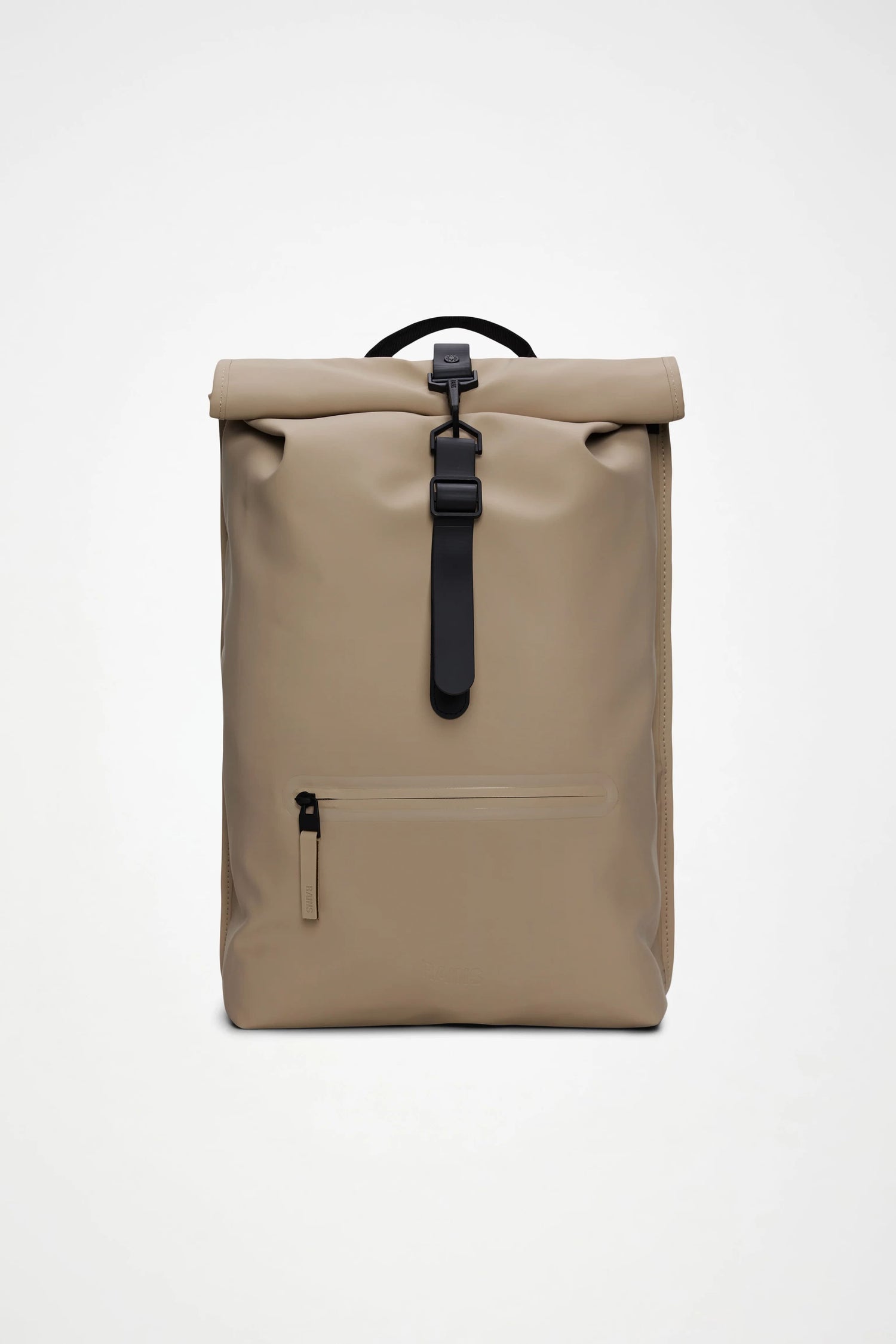 Beige Custom RAINS Rolltop Rucksack - Corporate Gifts