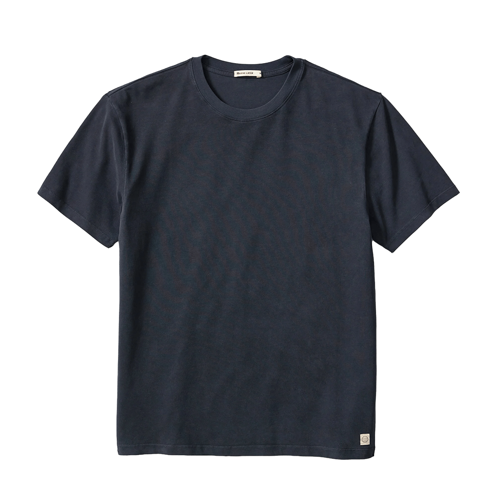Black / 3XL Custom Marine Layer Men's Luxe Jersey Relaxed Tee - Corporate Gifts