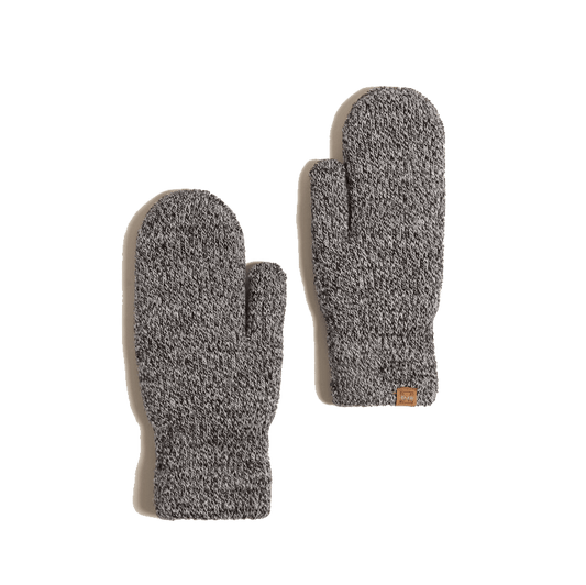 Black Custom Knit Mittens with Cozy Lining