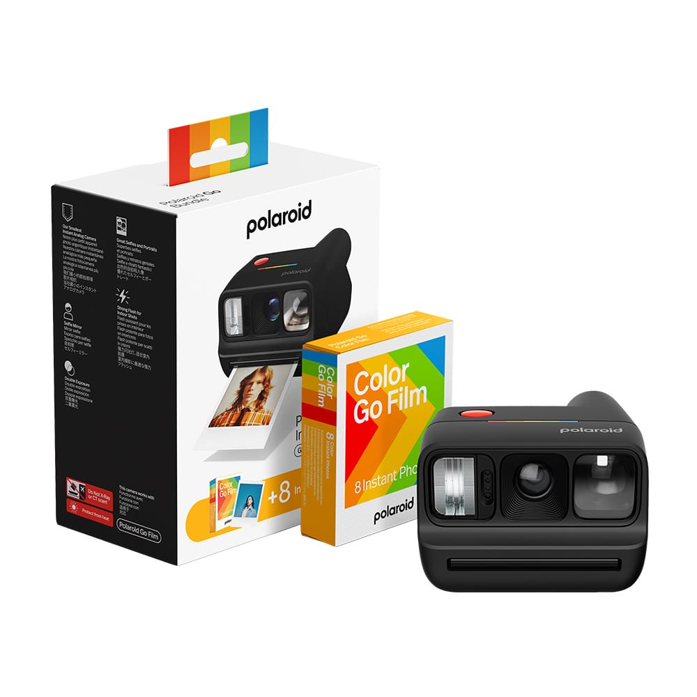 Black Custom Polaroid Go Generation 3 Instant Camera + Color Film Bundle - Corporate Gifts