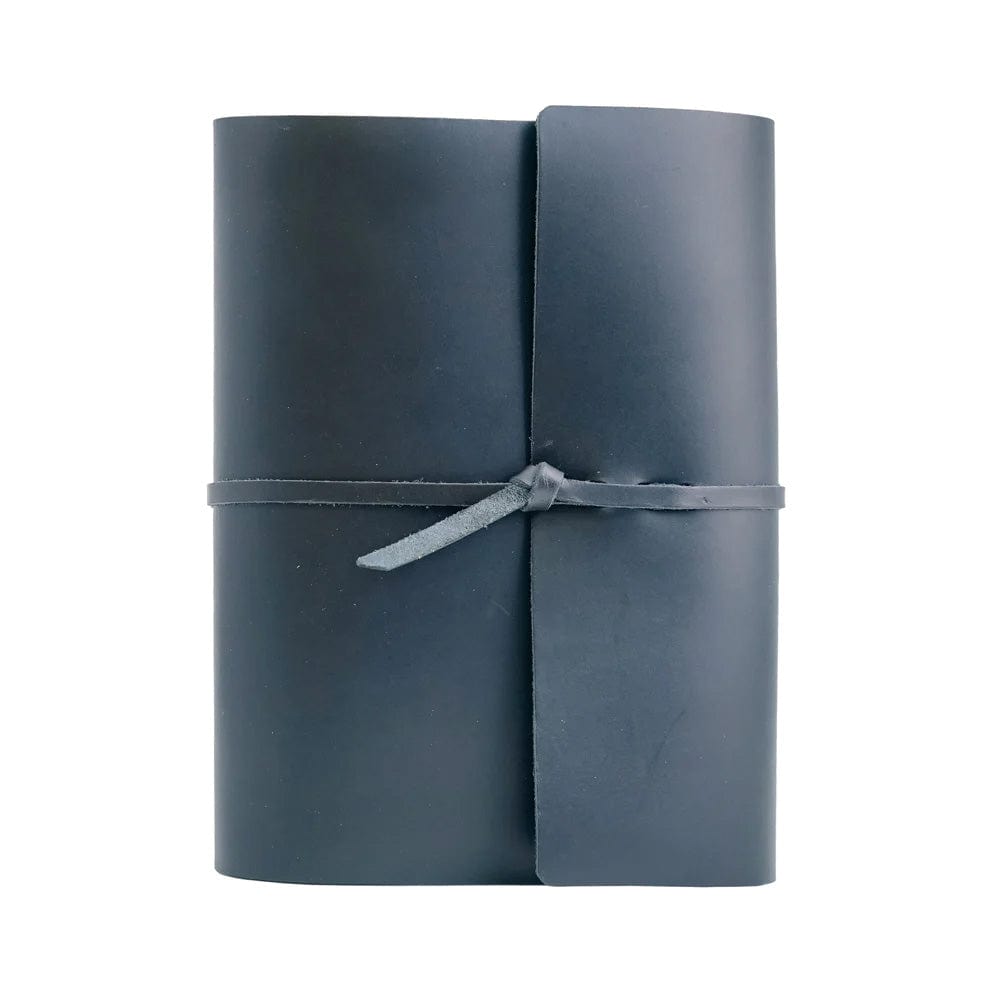 Black Custom Writer's Log Large Refillable Leather Notebook