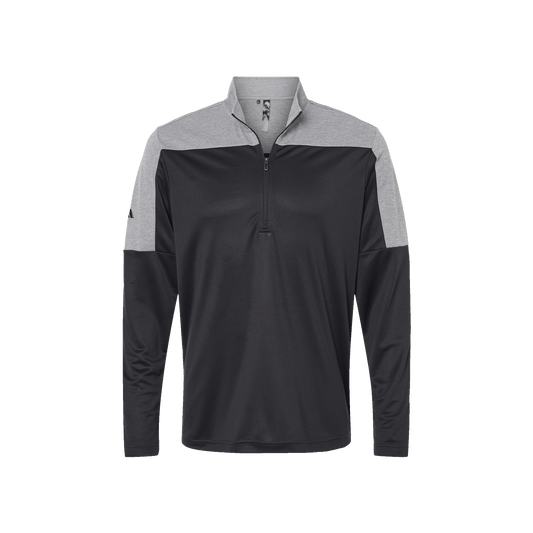 Black/ Grey Three Melange / SM Custom Adidas Lightweight Quarter Zip Pullover - Corporate Gifts
