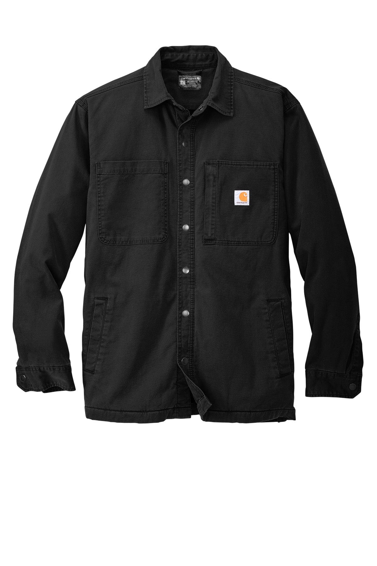 Black / SM Custom Carhartt Rugged Flex Fleece-Lined Shirt Jacket