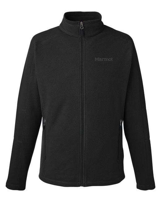 Black / SM Custom Marmot Men's Rocklin Fleece Full-Zip Jacket