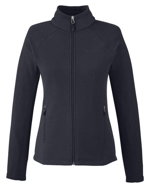 Black / XS Custom Marmot Ladies Rocklin Fleece Jacket