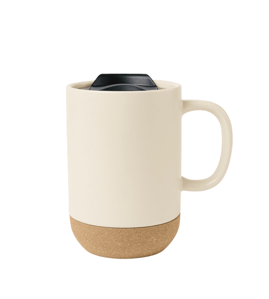 Bone Custom Ceramic Lidded Mug