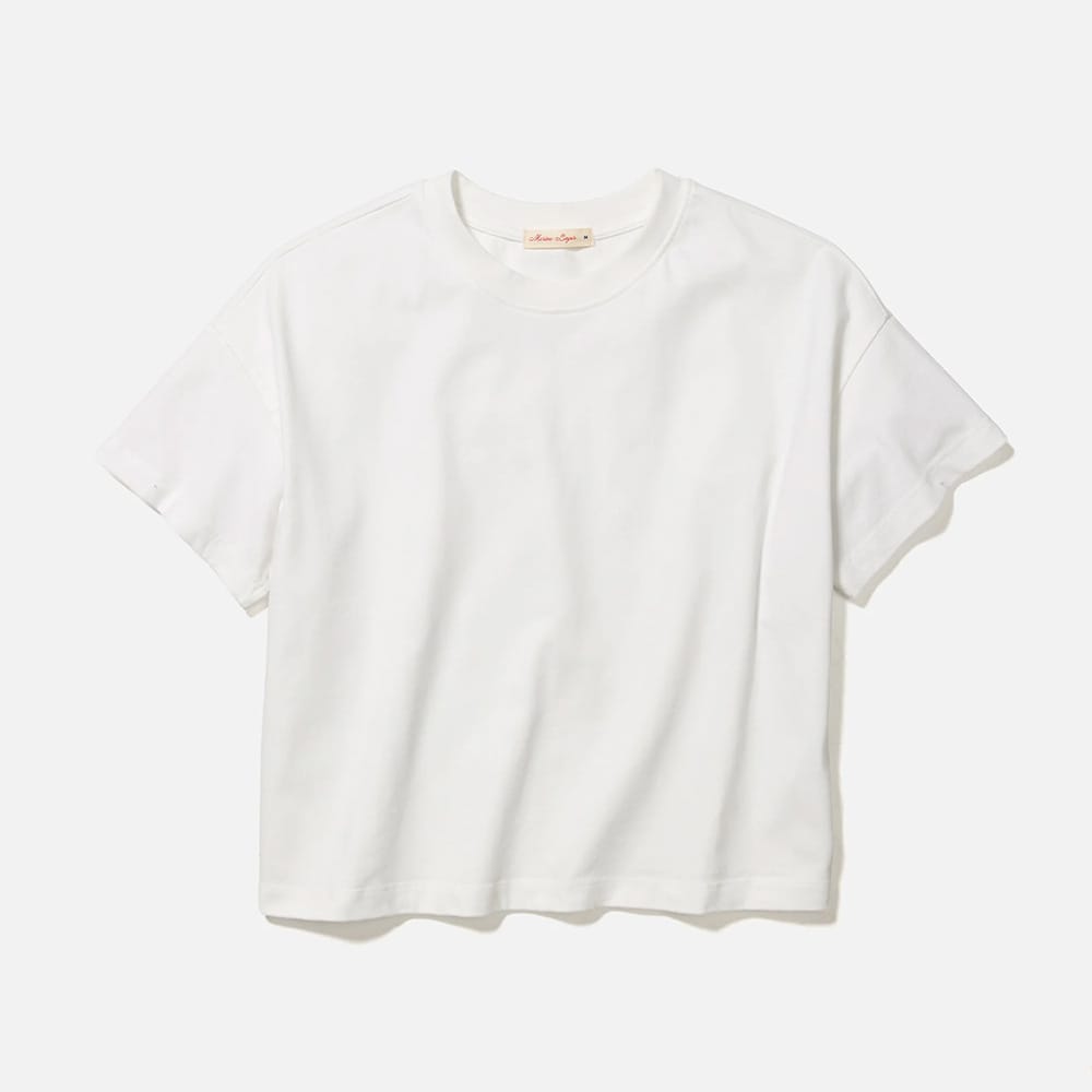 Bright White / XL Custom Marine Layer Women's Luxe Jersey Relaxed Tee - Corporate Gifts