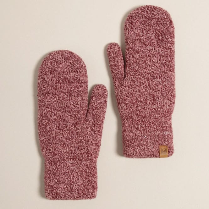 Burgundy Custom Knit Mittens with Cozy Lining