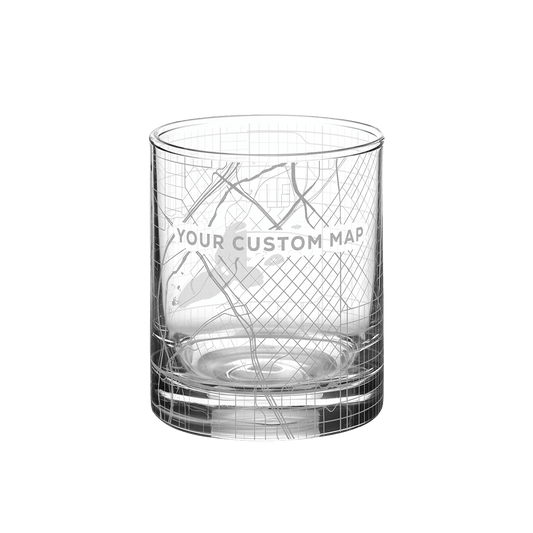 Custom Custom Map Rocks Glass - Corporate Gifts