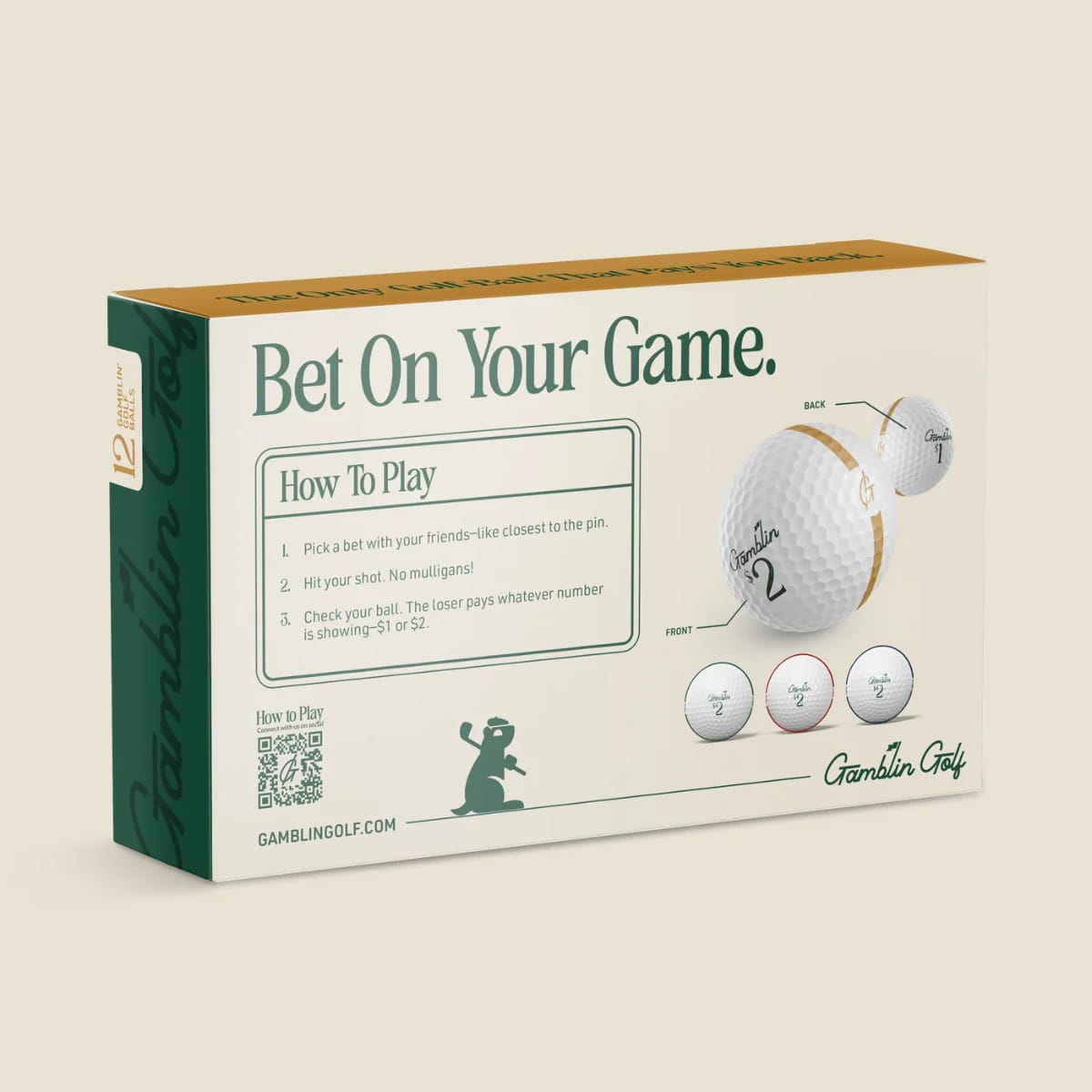Custom Gamblin' Golf 12 Pack - Corporate Gifts