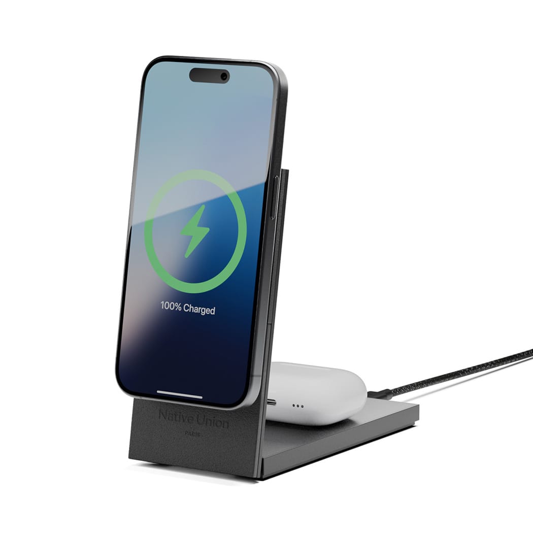 Custom Native Union Rise 2-IN-1 Qi2 Wireless Charger - Corporate Gifts