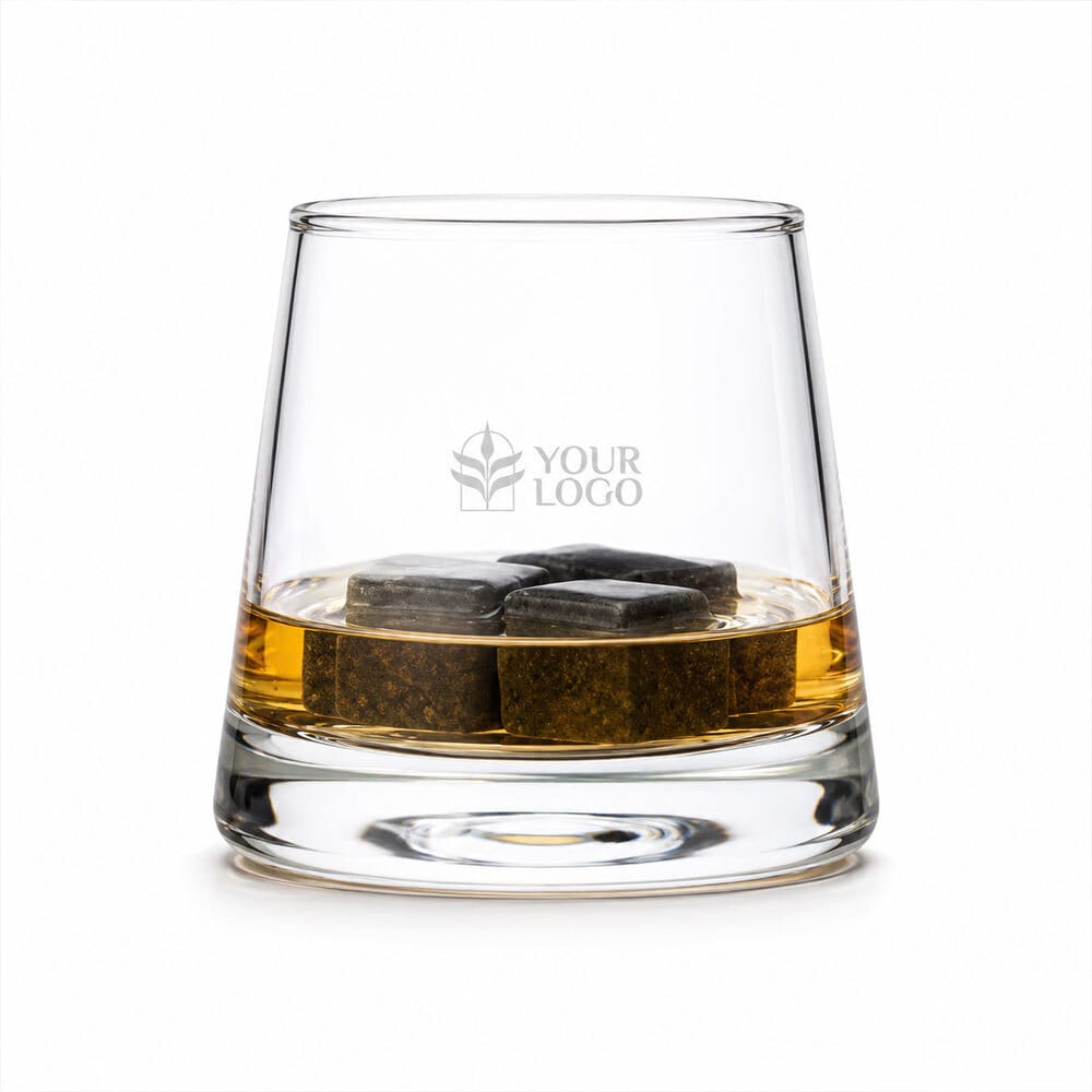 Custom Viski Glacier Rocks Soapstone Cube and Tumbler Set - Corporate Gifts