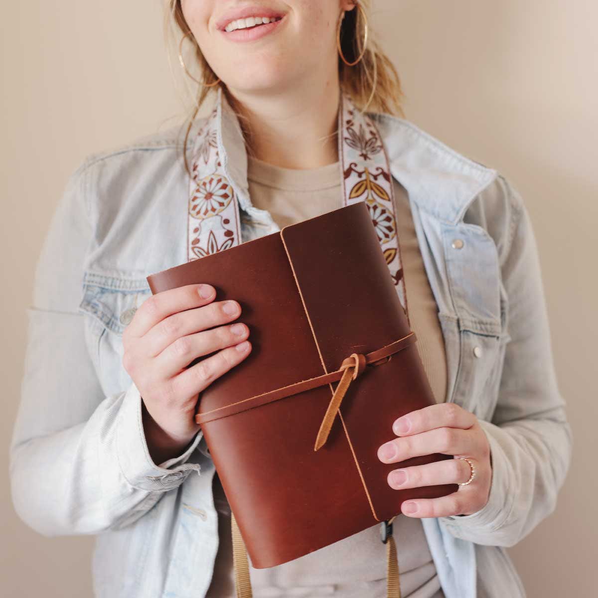 Custom Writer's Log Large Refillable Leather Notebook