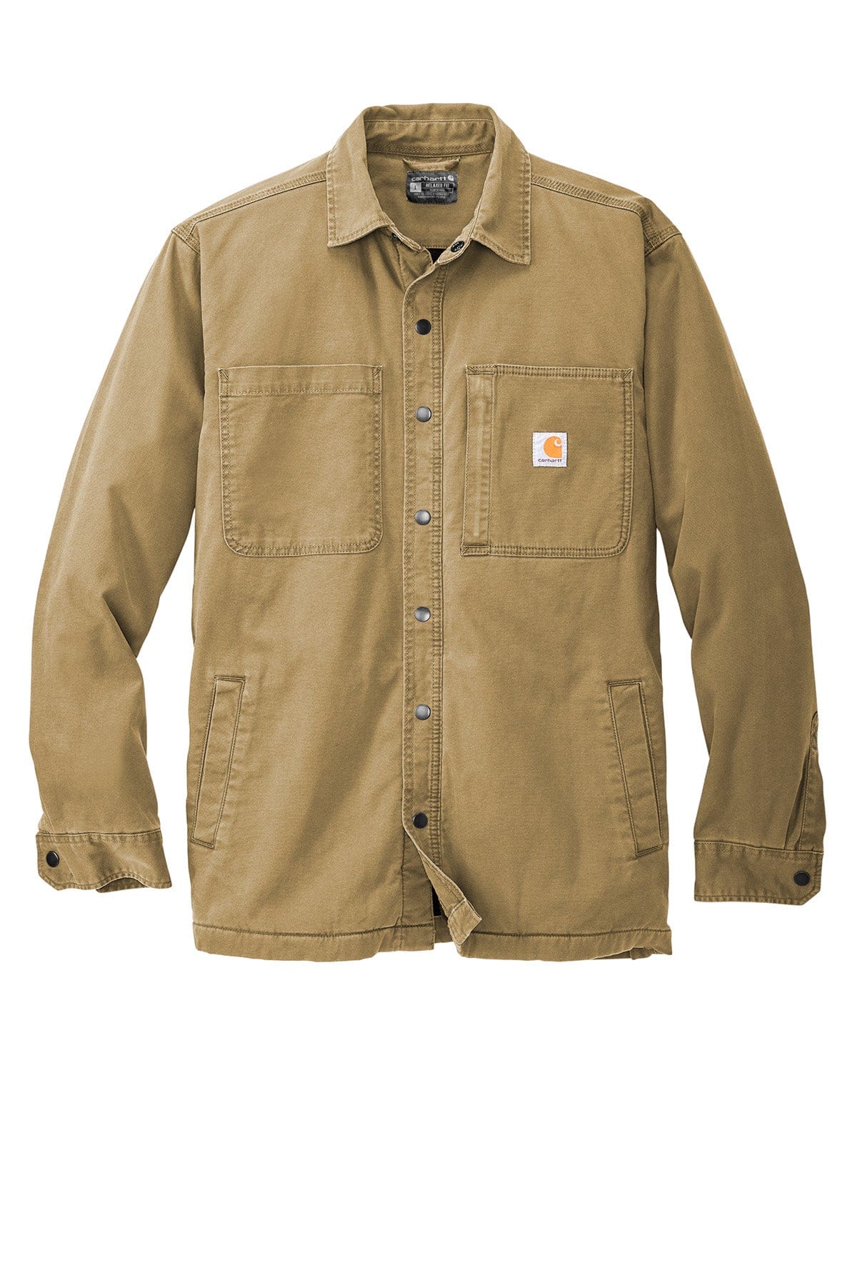 Dark Khaki / SM Custom Carhartt Rugged Flex Fleece-Lined Shirt Jacket