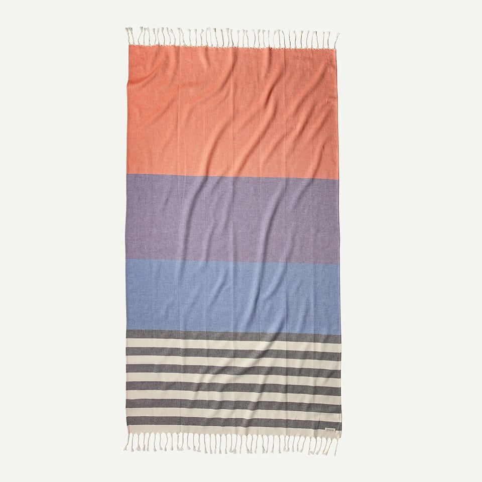 Fitz Stripe TWL: Campfire Orange Custom Patagonia Lightweight Beach Towel - Corporate Gifts