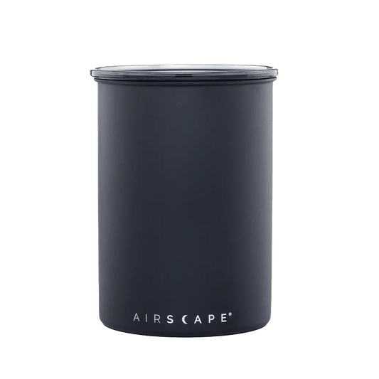 Matte Black Custom Airscape Classic Coffee Canister 7 in. - Corporate Gifts