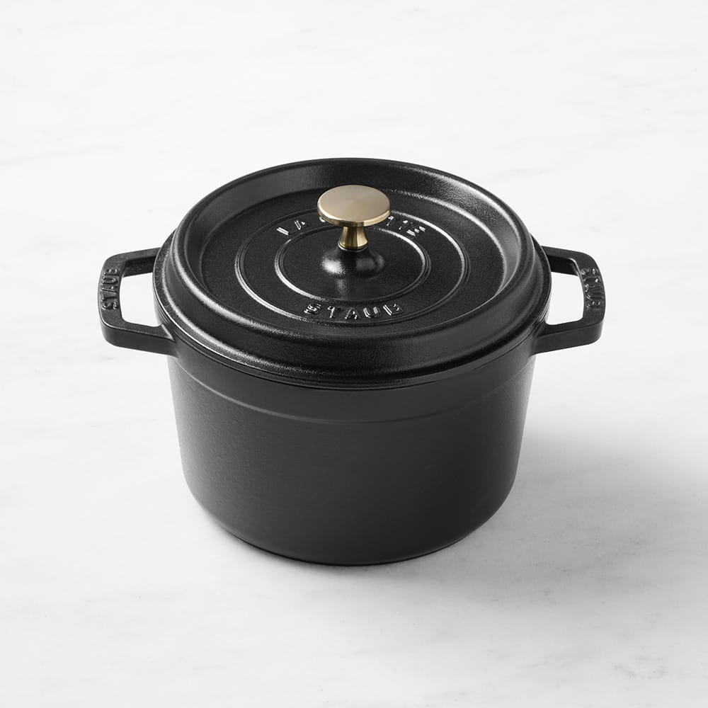 Matte Black Custom Staub 3qt Enamel Cast Iron Dutch Oven - Corporate Gifts