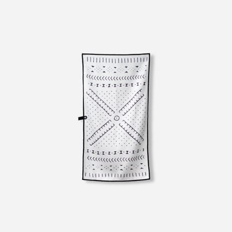 Mud Cloth White Custom Nomadix Fitness Towel - Corporate Gifts