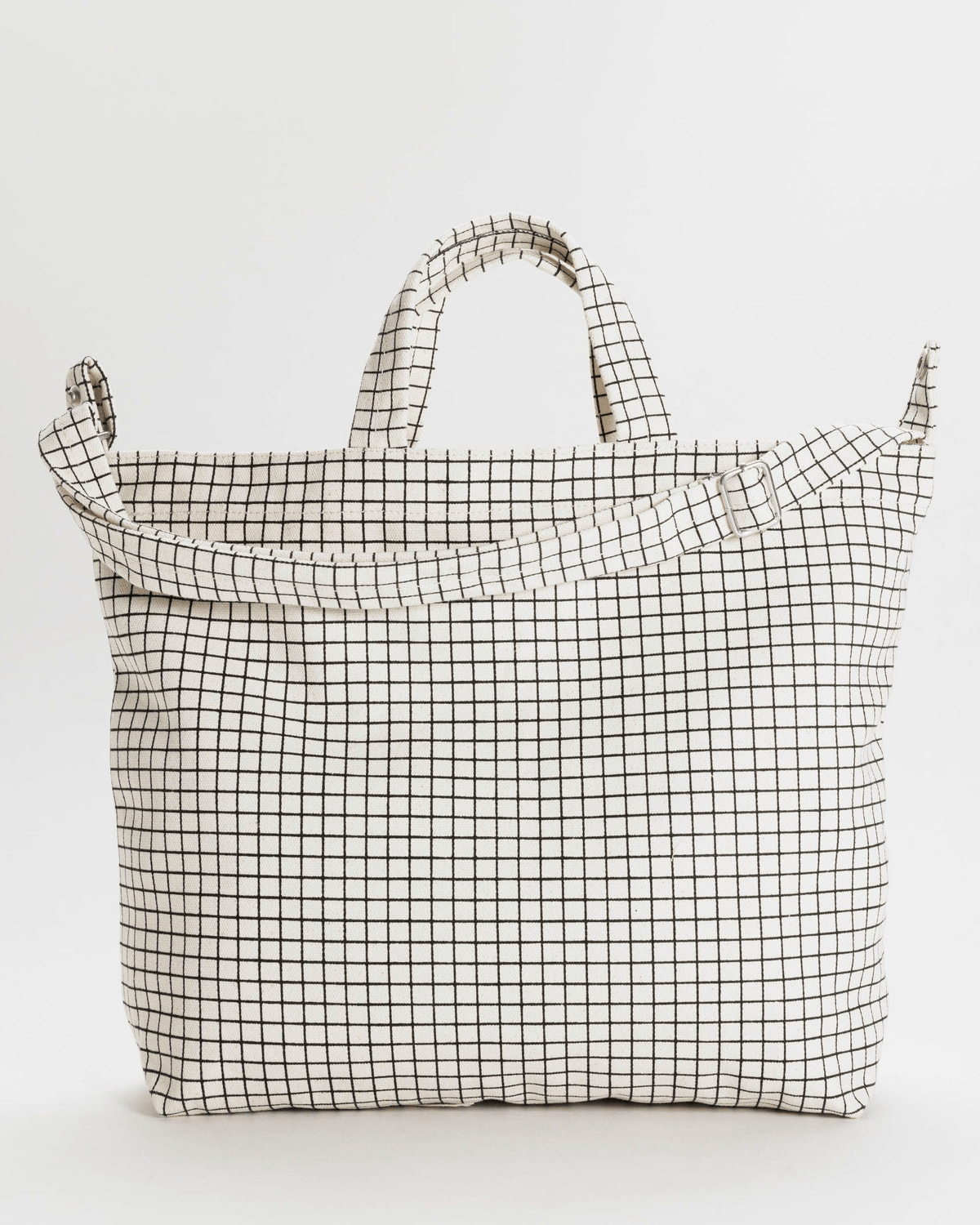 Natural Grid Custom Baggu Horizontal Zip Duck Bag - Corporate Gifts