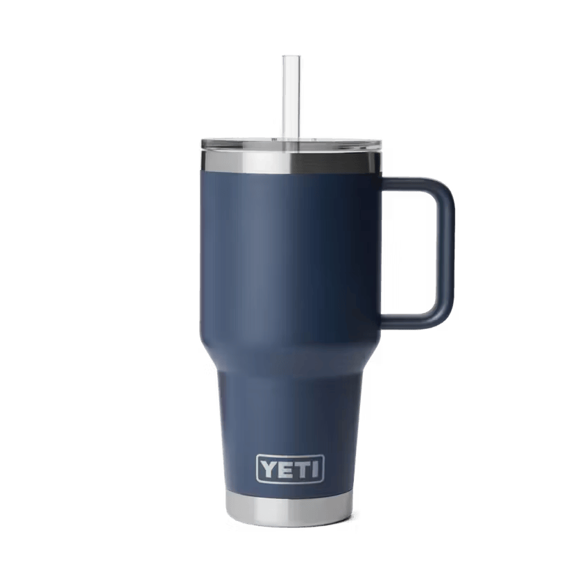 Navy / 35 oz Custom YETI Rambler Mug with Straw Lid - Corporate Gifts