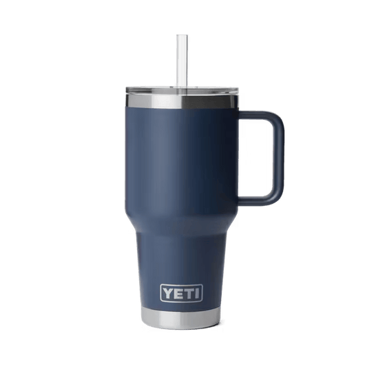 Navy / 35 oz Custom YETI Rambler Mug with Straw Lid - Corporate Gifts