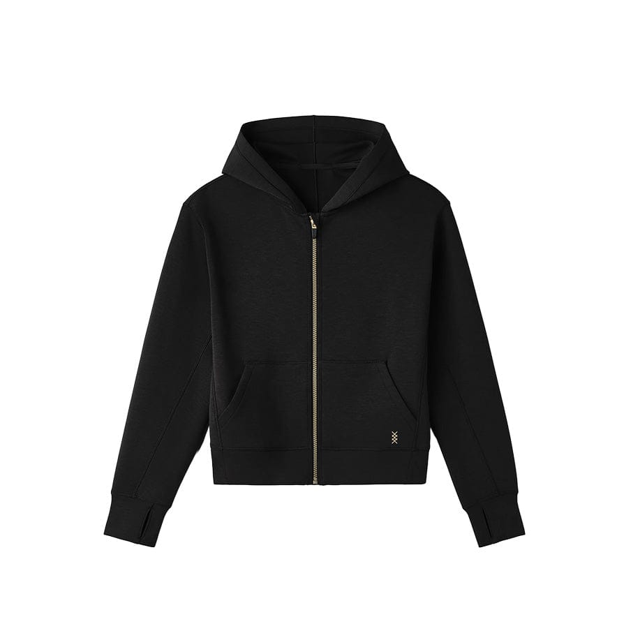 Pure Black Heather / XS Custom Rhone DreamGlow Women's Full Zip Hoodie - Corporate Gifts