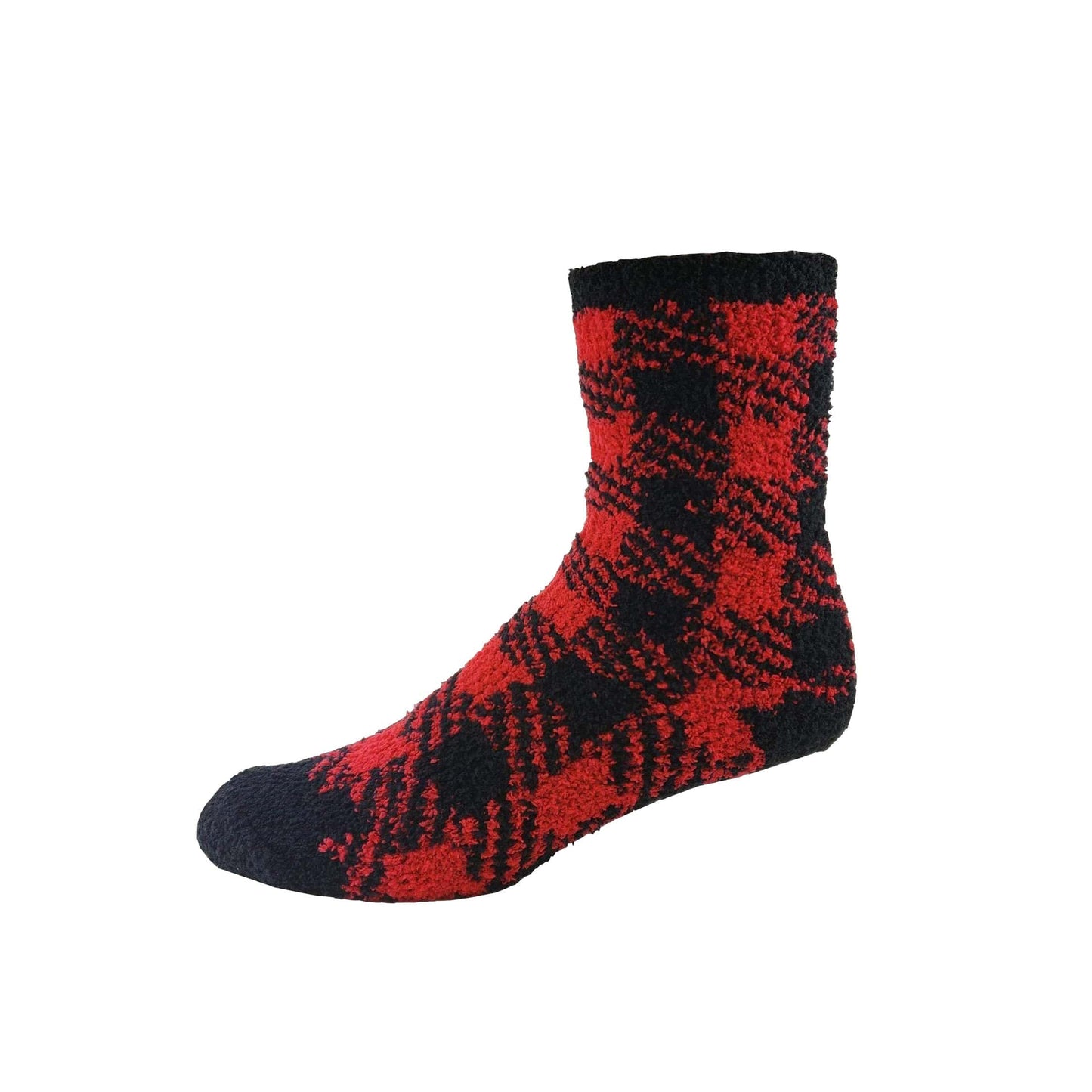 Red Buffalo Plaid Custom Cozy Socks