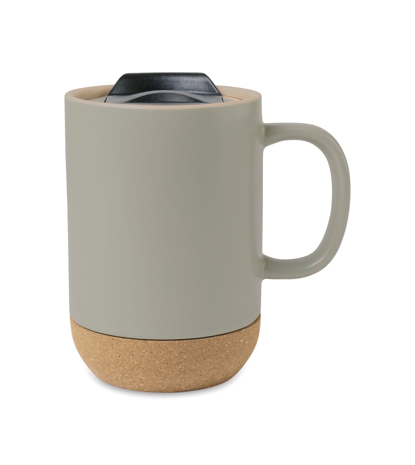Sage Gray Custom Ceramic Lidded Mug