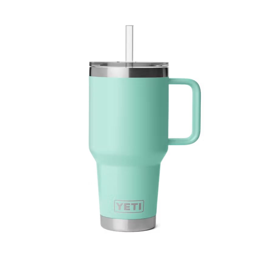 Seafoam / 35 oz Custom YETI Rambler Mug with Straw Lid - Corporate Gifts
