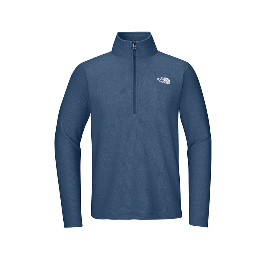 Shady Blue Heather / S Custom The North Face Men's Textured Pine Grove 1/2-Zip - Corporate Gifts