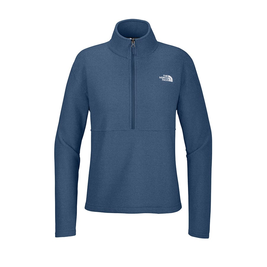 Shady Blue Heather / S Custom The North Face Women's Textured Pine Grove 1/2-Zip - Corporate Gifts