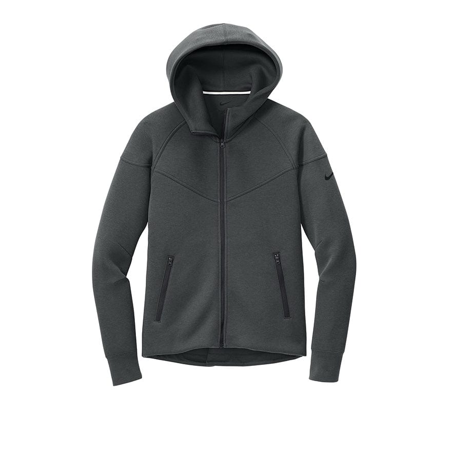 SM / Anthracite Heather Custom Women's Nike Tech Fleece Full-Zip Hoodie - Corporate Gifts